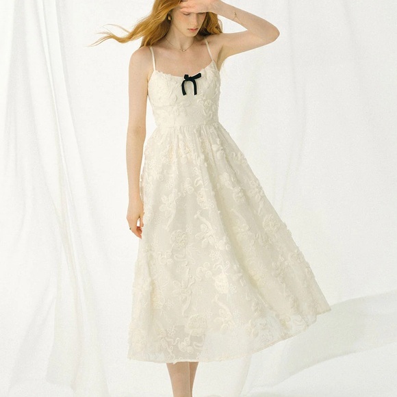 Flora Ribbon Long Dress (Size: S) - Picture 2 of 3